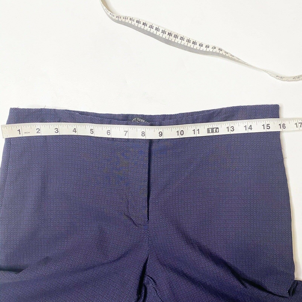 Mario Serrani Women Sz 10 Comfort Stretch Slim Fit Tummy Control Pant Blue Italy - Picture 8 of 10